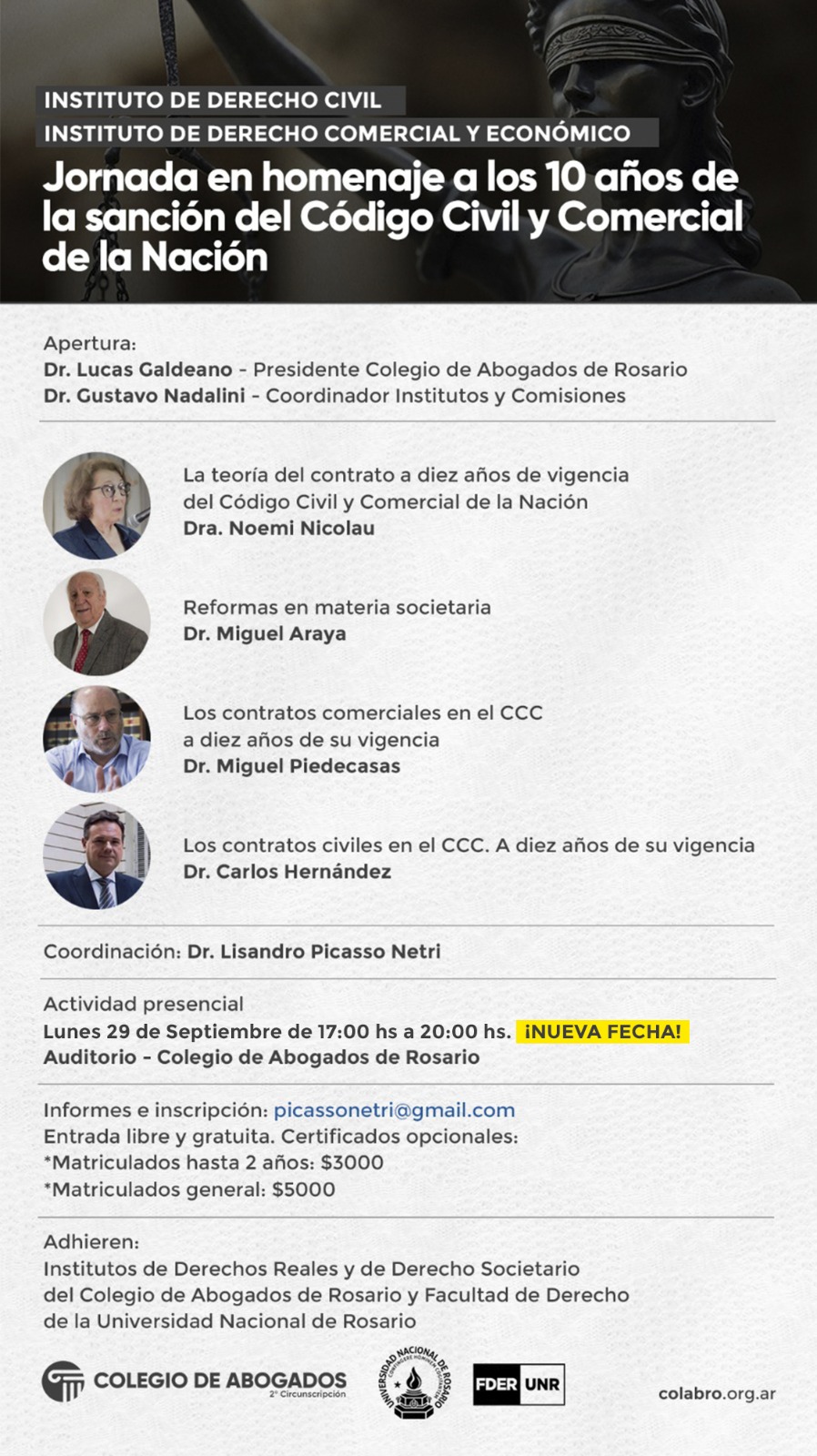 Jornada en homenaje a los 10 años de la sanción del Código Civil y Comercial de la Nación - 29/09/2025